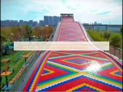 스테인리스 스틸 슬라이드 야외 놀이공원 플라스틱 무지개 눈 건조 슬라이드 플라스틱 슬라이드 야외 놀이터 장비