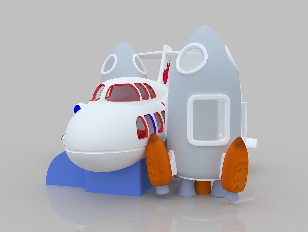 비행기 테마 슬라이드 및 슬라이드 튀기 집 임대 어린이 점프 성 슬라이드 붓기용 OEM