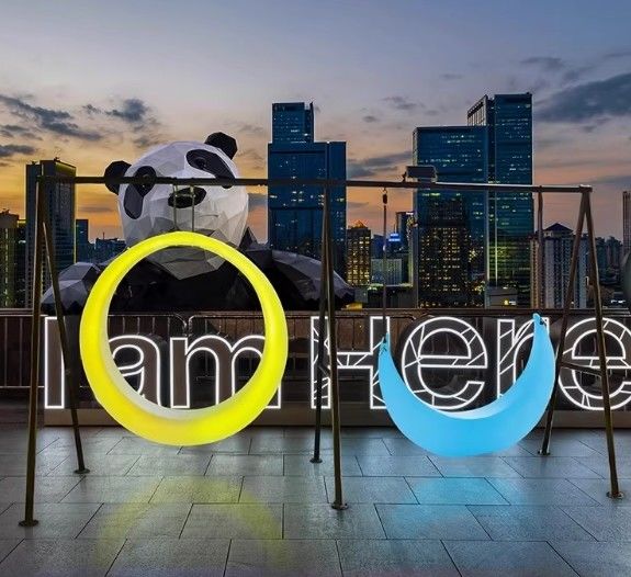 매혹적인 LED 조명 야외 방수 그네 세트 정원 파티오 의자 안전한 건설