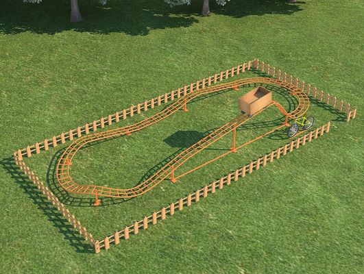 부모 자녀 노란색 인터랙티브 놀이터 장비 야외 여행 자전거 롤러코스터