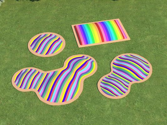 아웃도어 어드벤처 파크 펌플 펌플 트램폴린 점프 클라우드