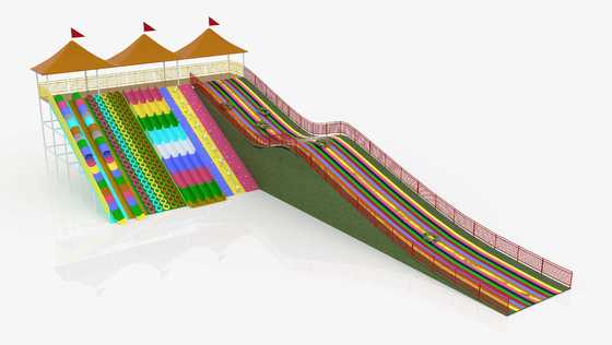 실내 야외 놀이터용 PVC 레인보우 슬라이드